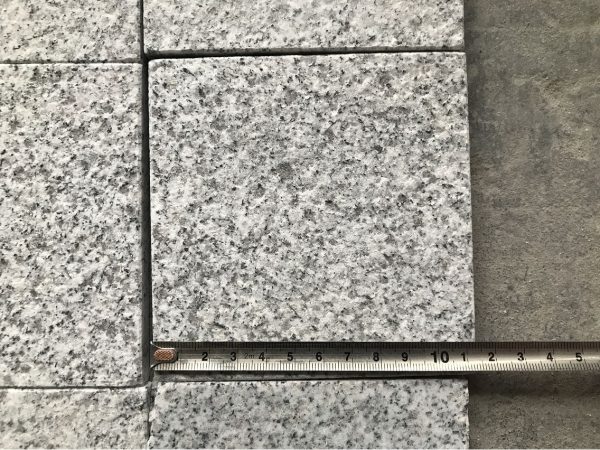 Flamed Square Silver Grey Granite Cambodia Stone Tiles