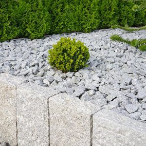 Natural Split Garden Fence Silver Grey Granite G603