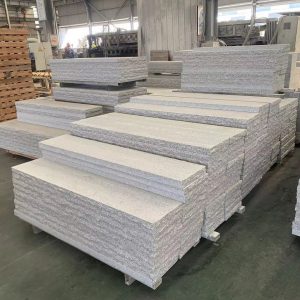 2cm Natural Split Silver Grey Granite G603 Granite White Grey Stair Step Stone